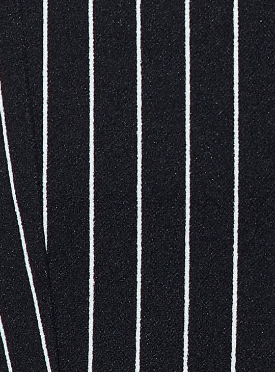 CODE Striped Flat Front Trousers