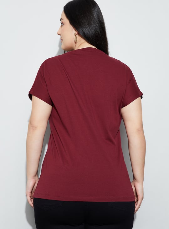 NEXUS Floral Print Half Sleeves T-shirt