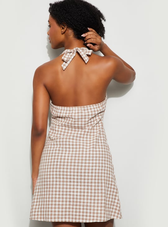 princess polly baby blue dress boohoo Women's Check Tailored A-Line Mini Dress main image 0