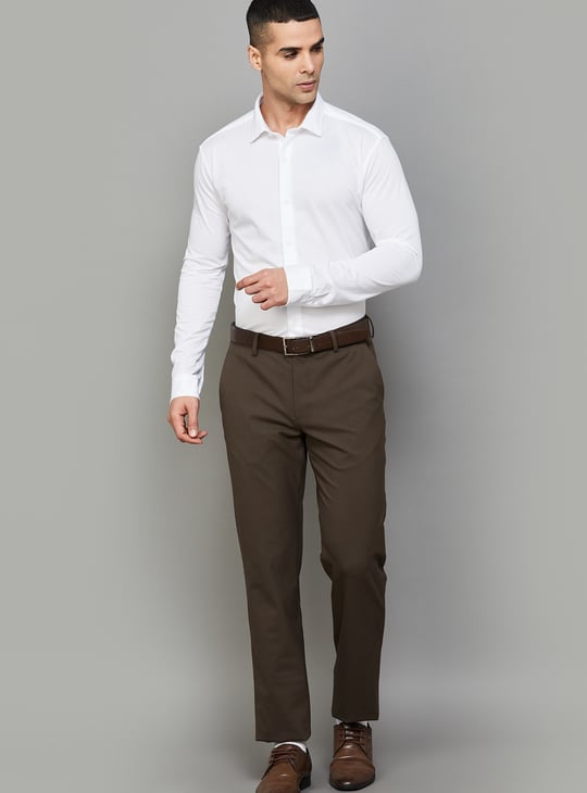 PARK AVENUE Woven Slim Fit Formal Shirt