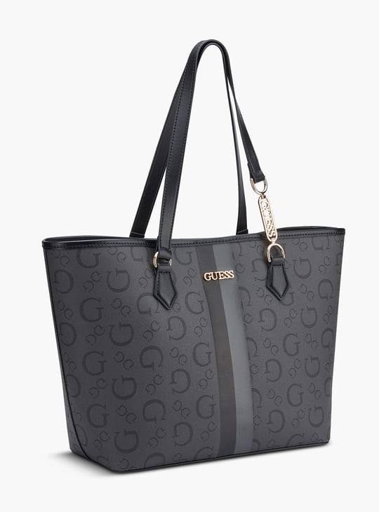 GUESS Monogram Print Shoulder Bag
