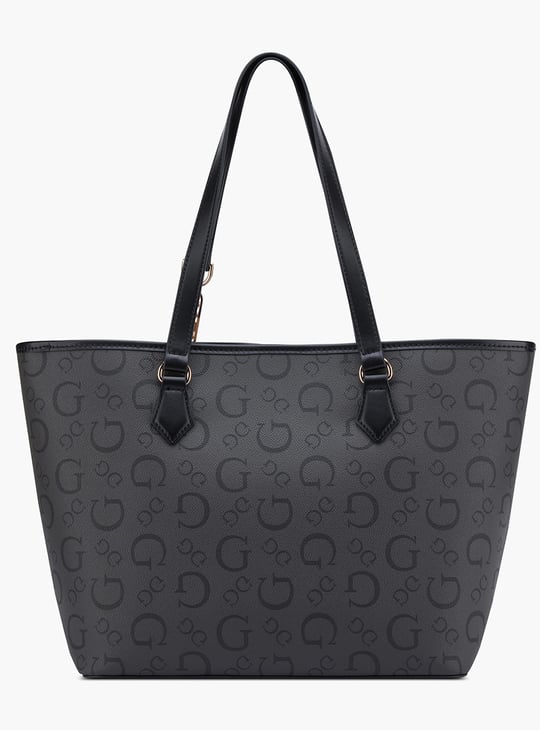 GUESS Monogram Print Shoulder Bag