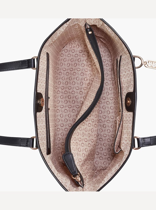 GUESS Monogram Print Shoulder Bag