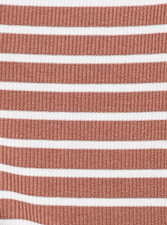 FAME FOREVER Striped Knit T-shirt