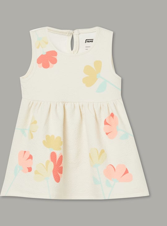 FAME FOREVER Girls Floral Print A-Line Dress