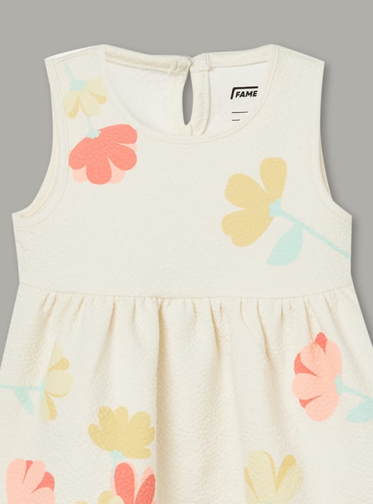 FAME FOREVER Girls Floral Print A-Line Dress