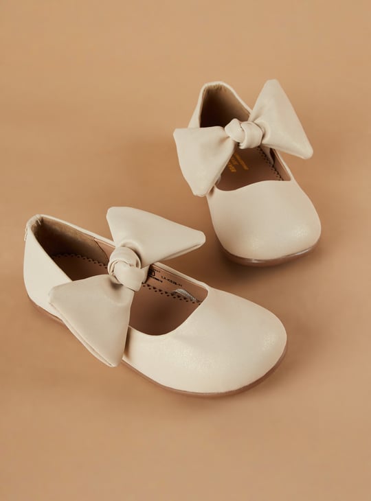 FAME FOREVER Girls Bow-Details Ballerinas