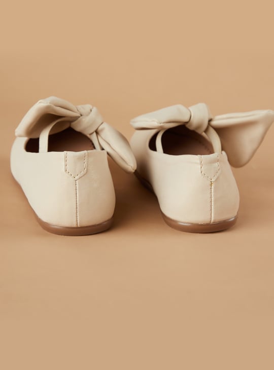 FAME FOREVER Girls Bow-Details Ballerinas