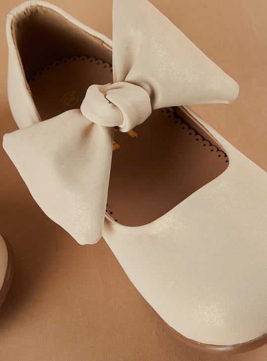 FAME FOREVER Girls Bow-Details Ballerinas