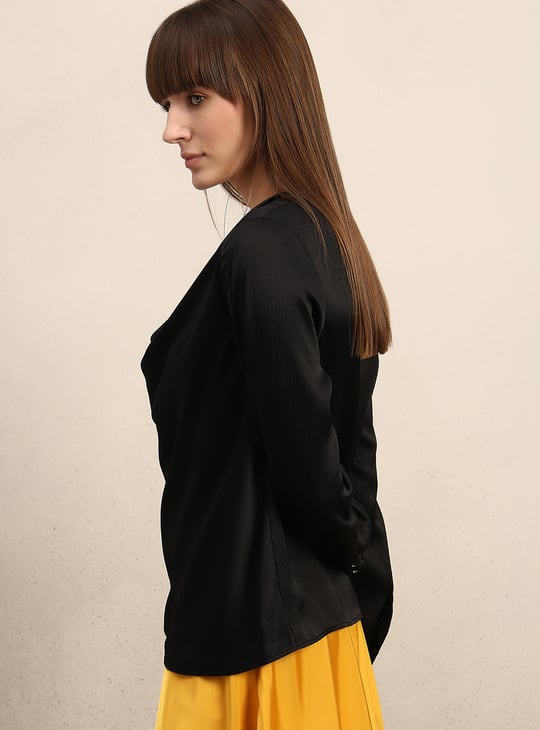 VERO MODA Solid Cowl Neck Top