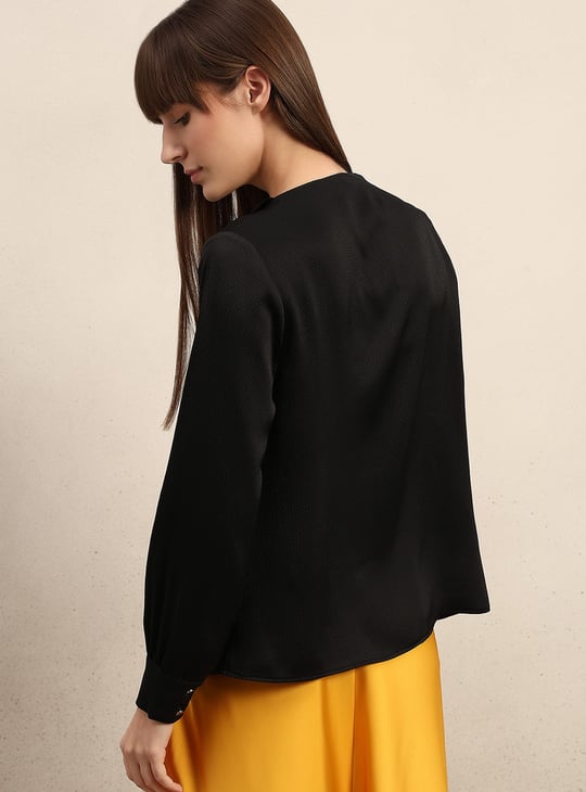 VERO MODA Solid Cowl Neck Top