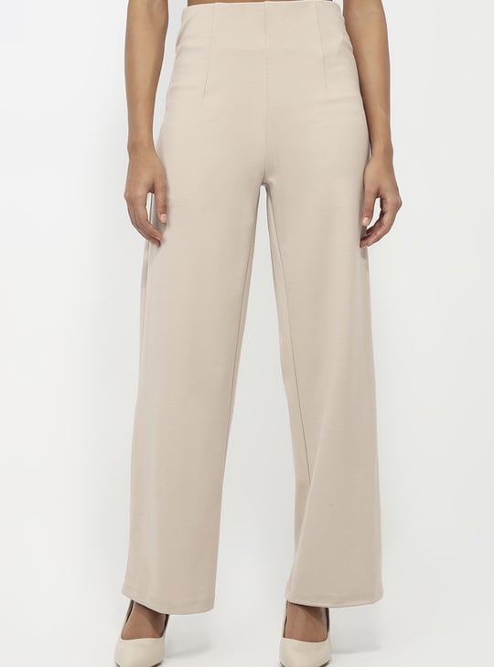 KRAUS Solid Straight Fit Trousers