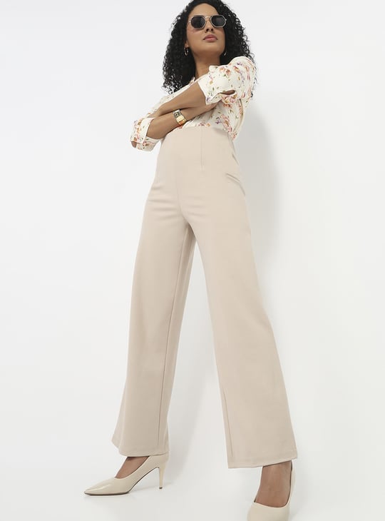 KRAUS Solid Straight Fit Trousers