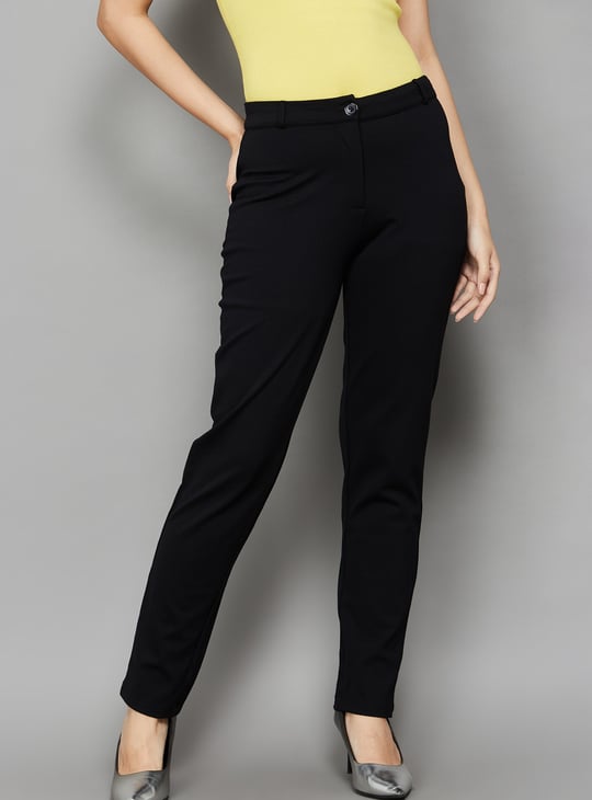 AND Solid Slim Fit Trousers