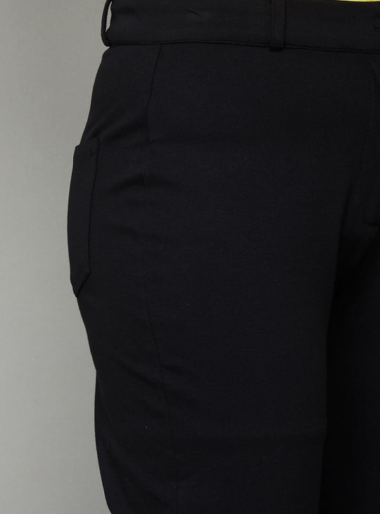 AND Solid Slim Fit Trousers
