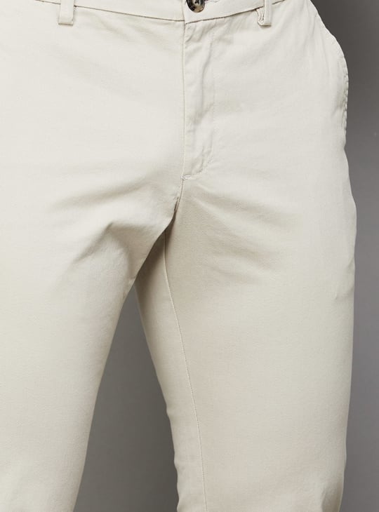 INDIAN TERRAIN Solid Brooklyn Trousers (Slim Straight)