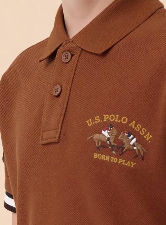 US POLO ASSN KIDS Boys Embroidered Polo T-shirt