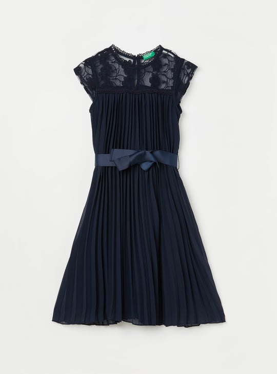 UNITED COLORS OF BENETTON Girls Pleated A-line Dress