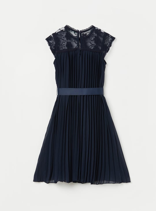 UNITED COLORS OF BENETTON Girls Pleated A-line Dress