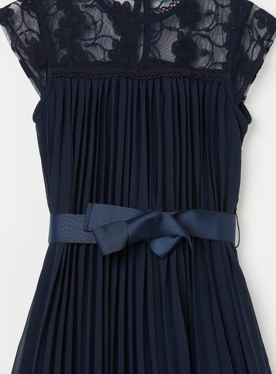 UNITED COLORS OF BENETTON Girls Pleated A-line Dress