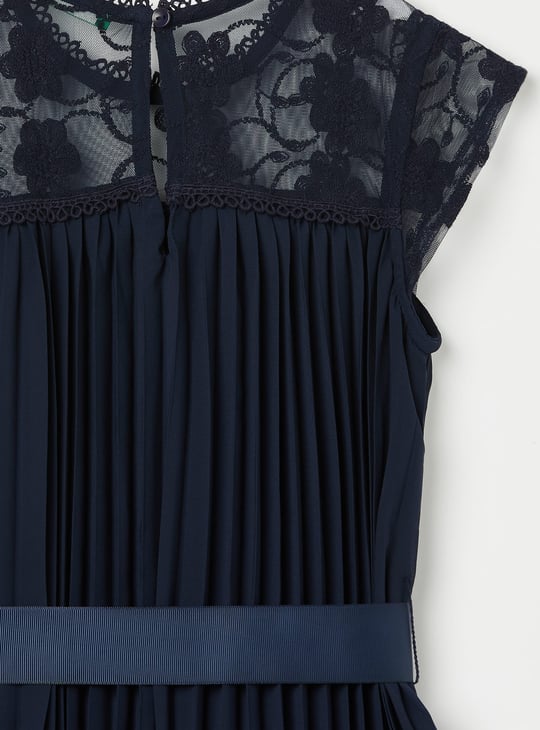 UNITED COLORS OF BENETTON Girls Pleated A-line Dress