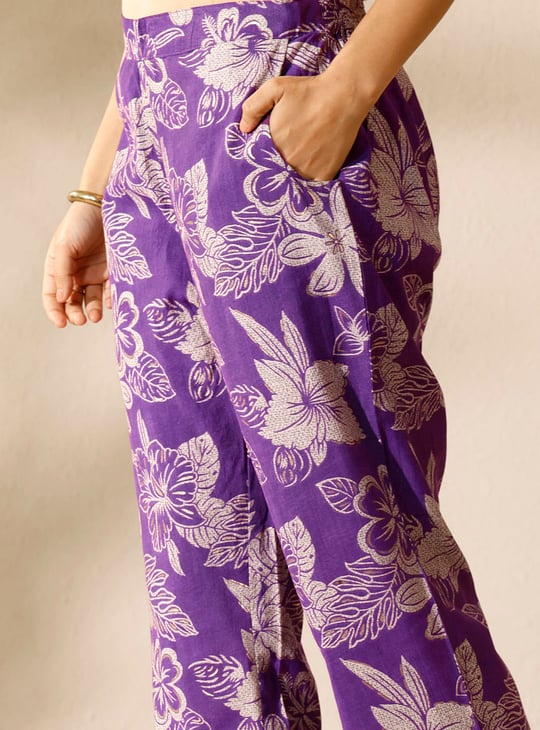 LIBAS Floral Print A-Line Kurta Set