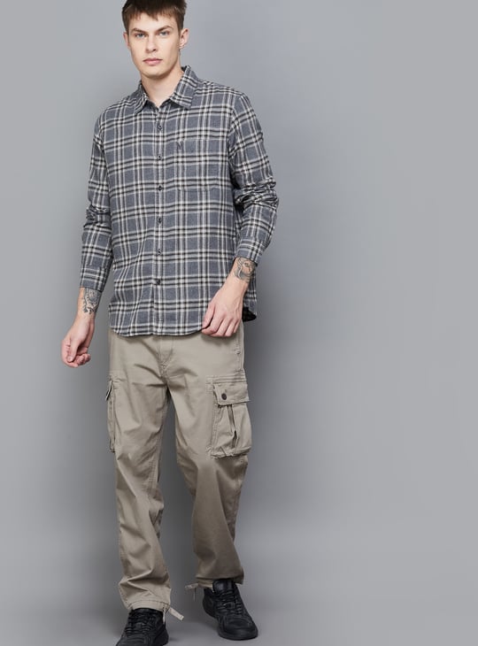 AMERICAN EAGLE Checked Regular Fit Shirt
