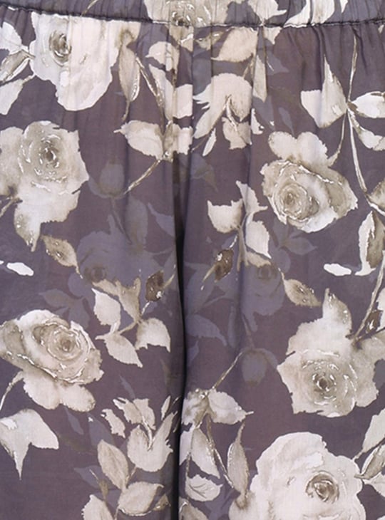 AURELIA Floral Print Straight Kurta Set