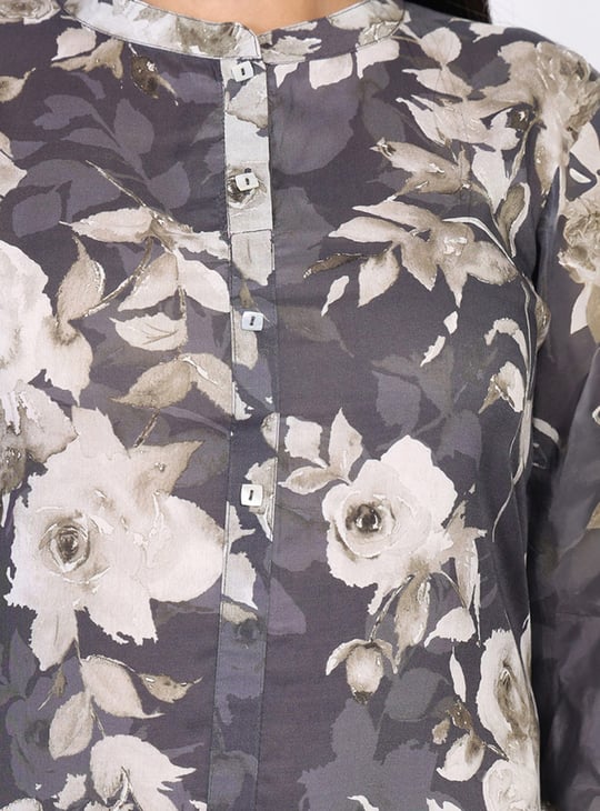 AURELIA Floral Print Straight Kurta Set