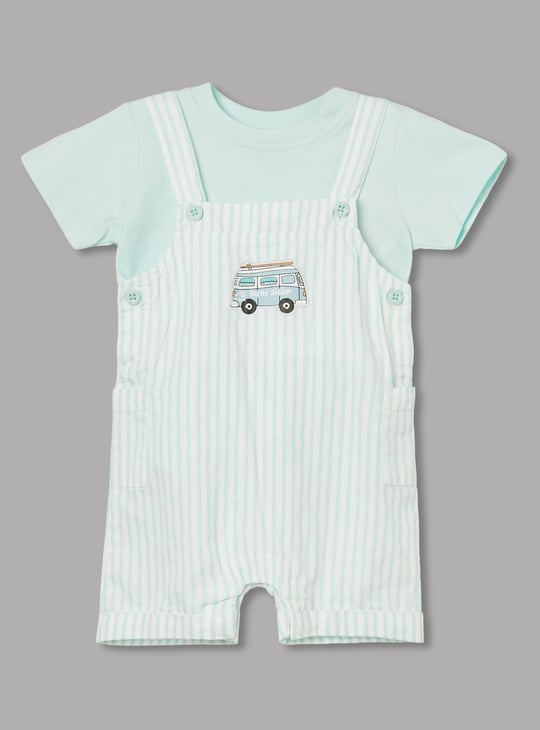 FS MINI KLUB Boys Character Dungaree with T-Shirt Set