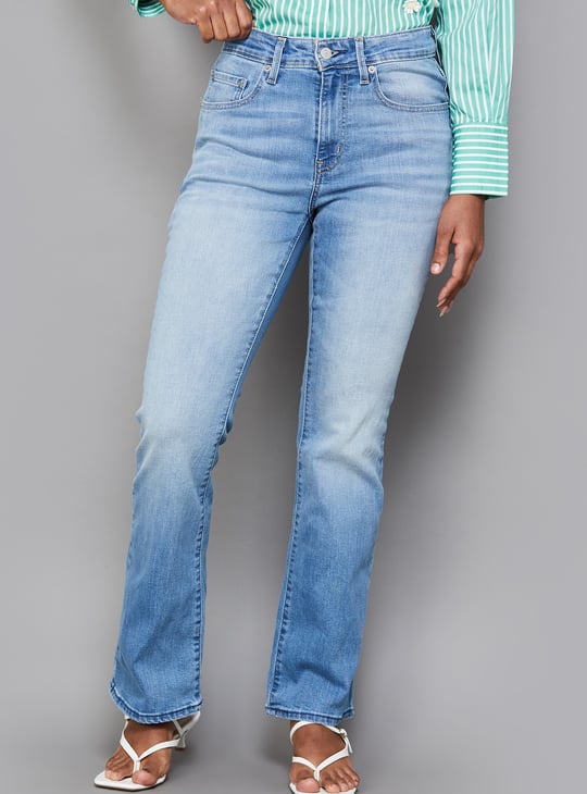 LEVI'S 725 Washed High Rise Bootcut Jeans