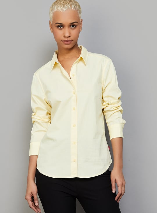 LEVI'S Solid Spread Collar Shirt