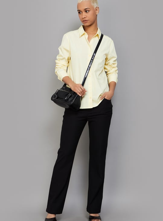 LEVI'S Solid Spread Collar Shirt