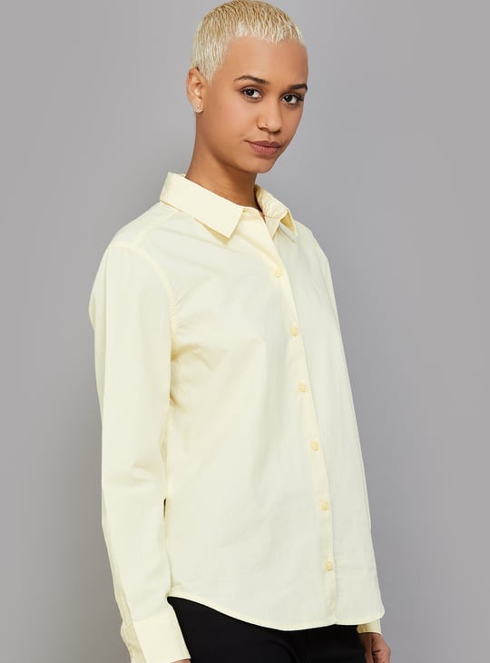 LEVI'S Solid Spread Collar Shirt