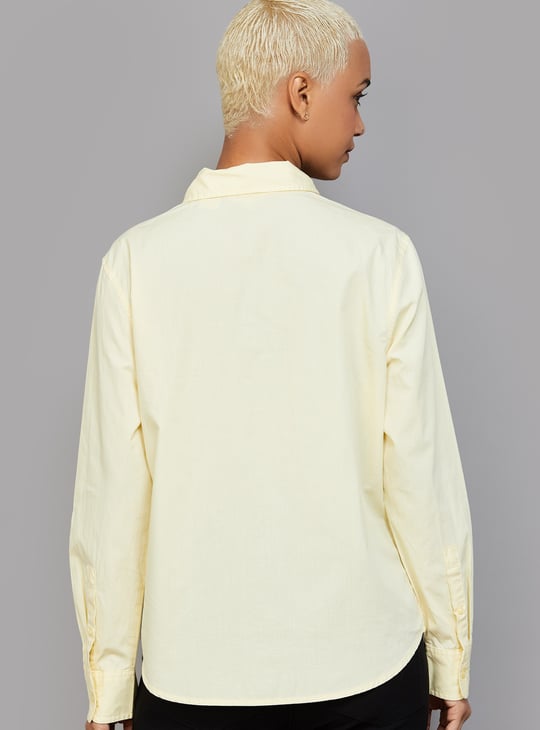 LEVI'S Solid Spread Collar Shirt