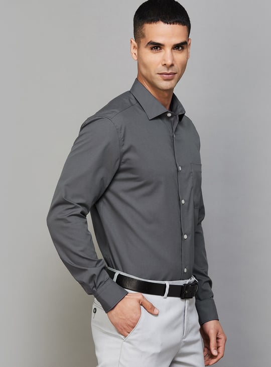 LOUIS PHILIPPE Solid Classic Fit Formal Shirt