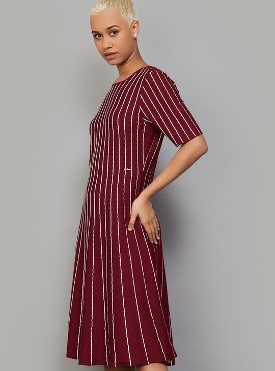 VAN HEUSEN Striped Patterned Midi Dress