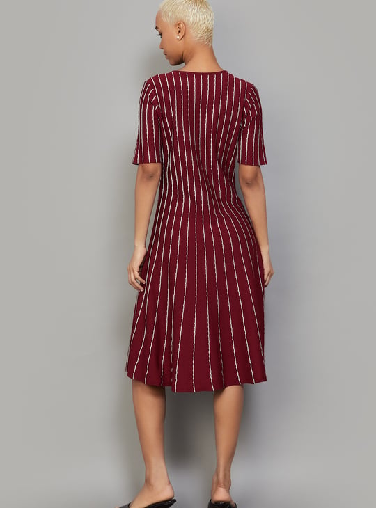 VAN HEUSEN Striped Patterned Midi Dress