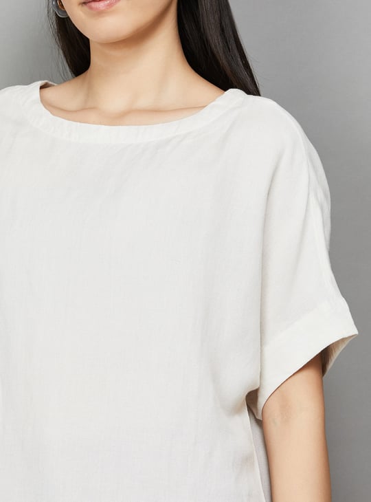 VAN HEUSEN Solid Extended Sleeve Top