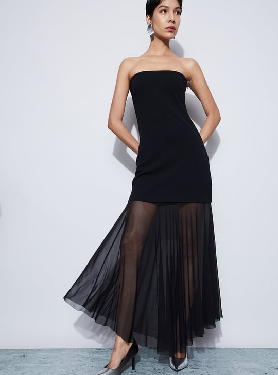 bandeau maxi dress formal Lace Bandeau Maxi Dress