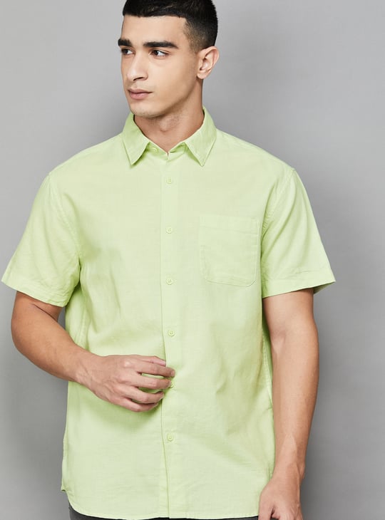 JACK & JONES Solid Regular Fit Shirt