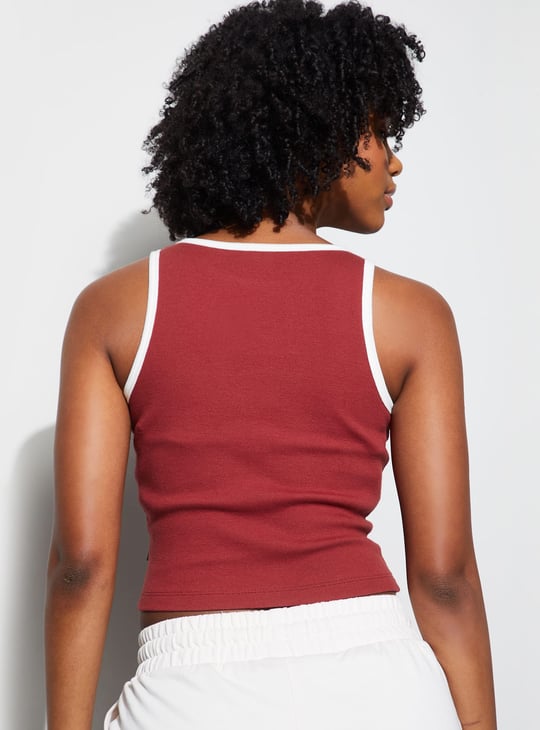 KAPPA Printed Crop Tank Top