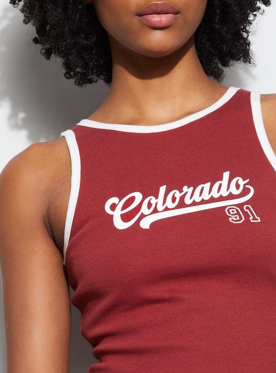 KAPPA Printed Crop Tank Top