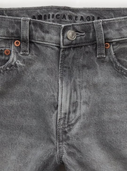 AMERICAN EAGLE Solid Denim Shorts