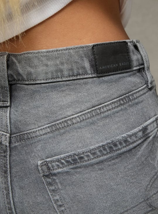 AMERICAN EAGLE Solid Denim Shorts