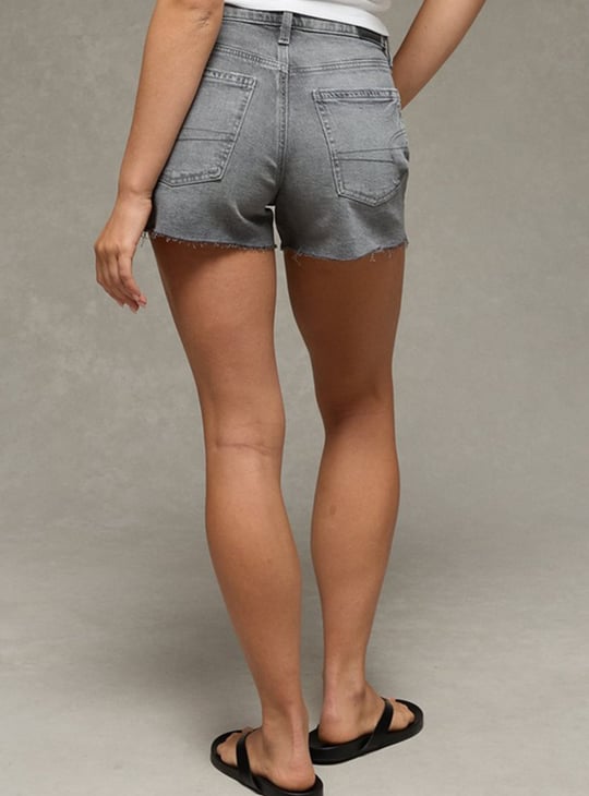 AMERICAN EAGLE Solid Denim Shorts