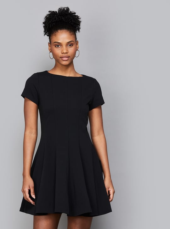 lace asymmetric cocktail dress Lucretia Contrast Midi Color:Baby pink Tulle Lace A line green mod Long sleeves