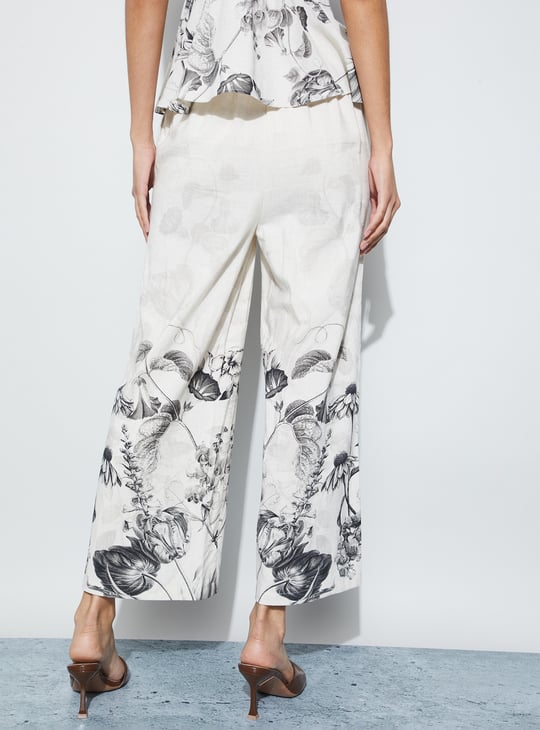 CODE Printed Elasticated Trousers