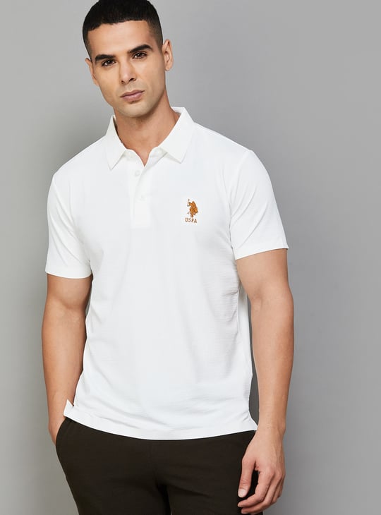 US POLO ASSN Textured Polo T-shirt