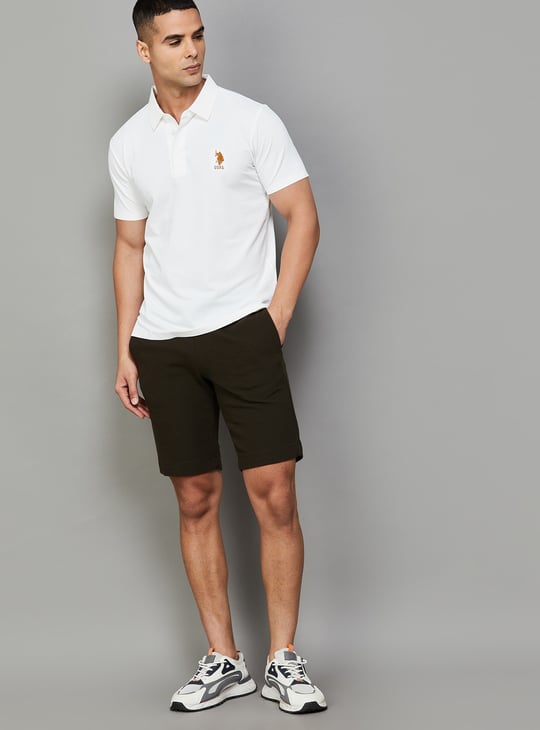 US POLO ASSN Textured Polo T-shirt